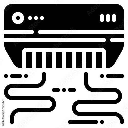 Air Conditioner Icon in Glyph Style Suitable for Web, Apps, Presentation, or Printable Meanings
