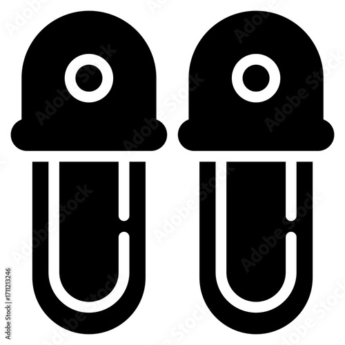 Slippers Icon in Glyph Style Suitable for Web, Apps, Presentation, or Printable Meanings