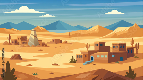 Looking out from the towns outskirts all that could be seen was vast expanses of sand and scrub brush a reminder of the isolation of this desert community.