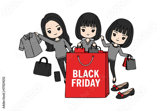 Happy Black Friday Shopping Spree Cute Girls & Amazing Deals!
