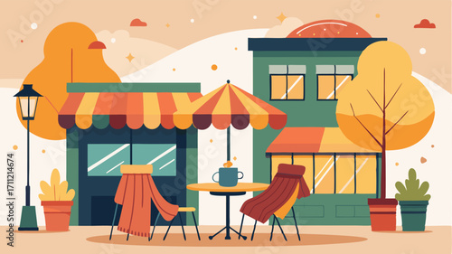 As the seasons change the outdoor seating areas of the cafes along the street are adorned with cozy blankets and heaters making it the perfect spot to enjoy a hot drink in the