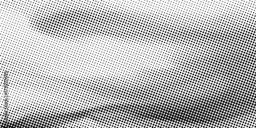 Retro poster with a dot gradient background, grunge texture, and comic noise effect. Pixelated grain, vintage bitmap pattern, and halftone design. Vector