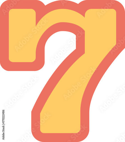 Stylized Number Seven Icon