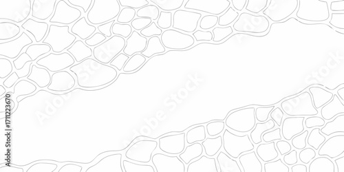 Abstract organic pattern with irregular shapes and flowing lines on a white background
