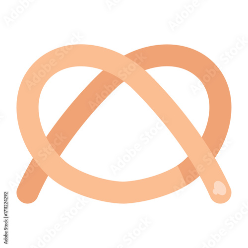 Pretzel Oktoberfest Lineal Vector Icon