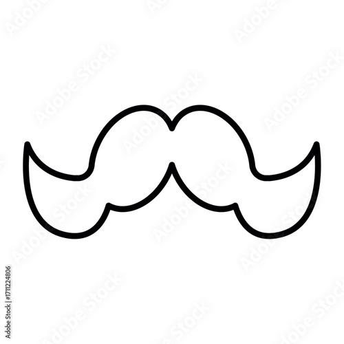 Lineal Mustache Icon Oktoberfest Style