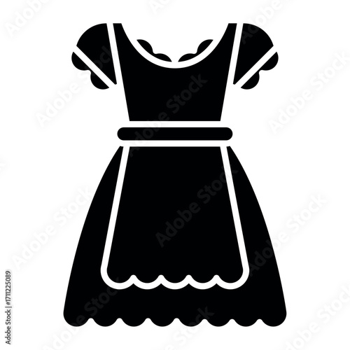 Traditional German Dress Lineal Vector