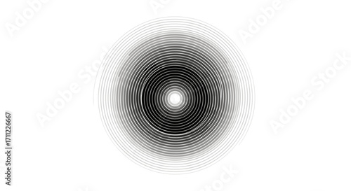 Concentric ellipses in shades of gray and black with blurred details