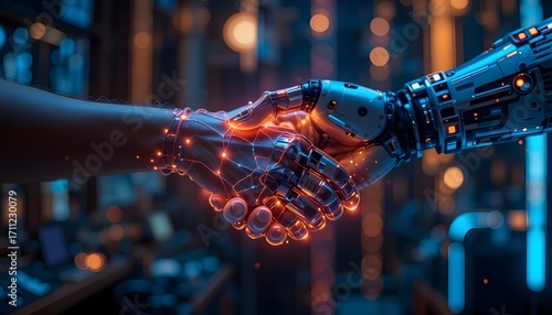 Futuristic Handshake Between Human and Robot