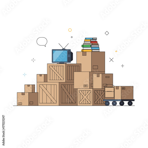 Organizing and packing household goods and electronics for a smooth move or relocation process