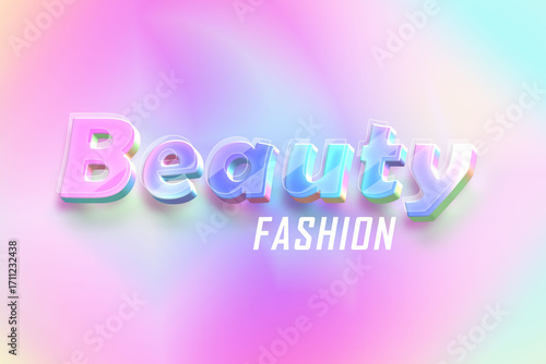 beauty fashion 3d text