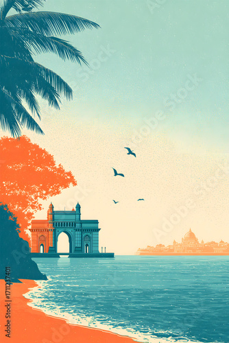 Gateway of India Mumbai iconic landmark on the Arabian Sea shore.