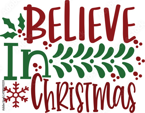 Festive Christmas Quote: Believe in Christmas.