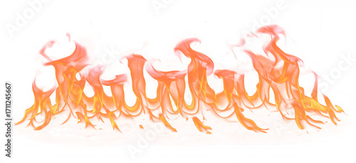 Fotografie Ethereal Flames A dance of orange and yellow fire with translucent edges