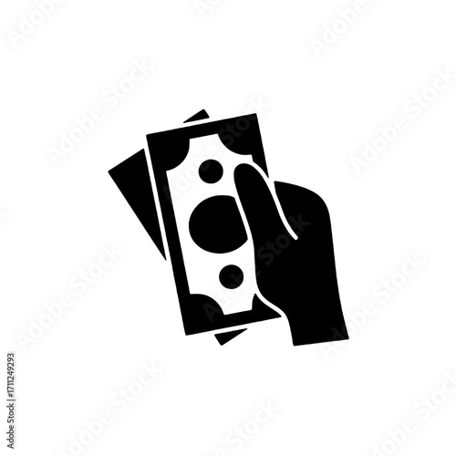 Hand holding money bills icon template sat_Page 8