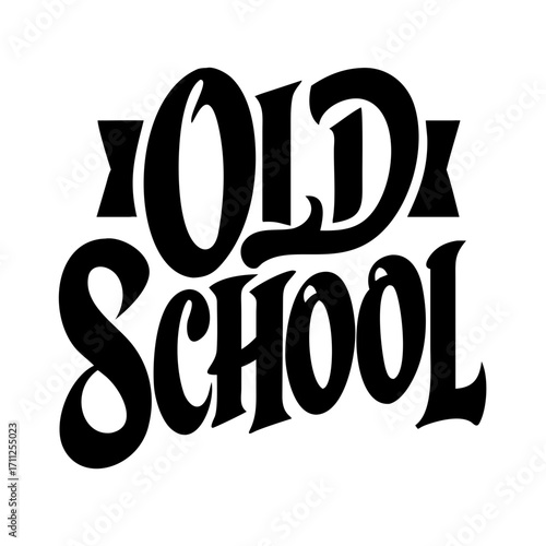 Bold Old School Lettering Design
