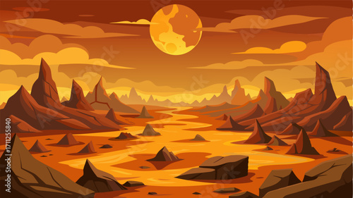 As far as the eye can see all that exists is an endless sea of rocky sunscorched land devoid of any signs of life.