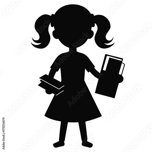 Belle dame mode silhouette client avec enfant magasin