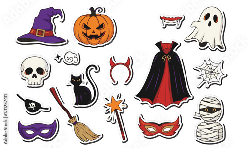 Halloween Costume and Icon Set

