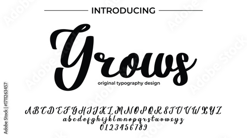 Grows - Elegant Script Font for Smooth Handwritten Design and Creative Typography