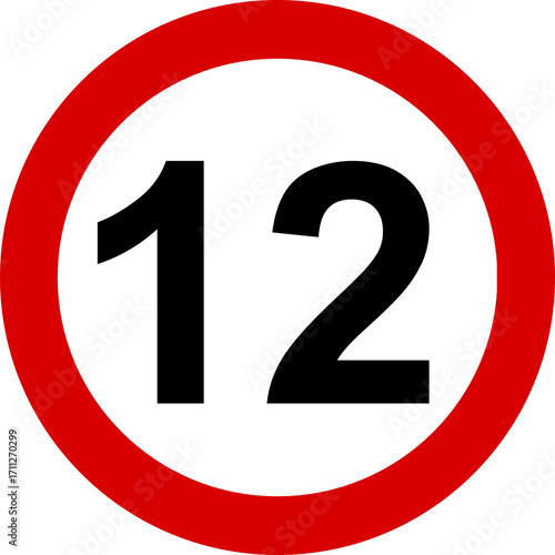Speed limit 12 sign