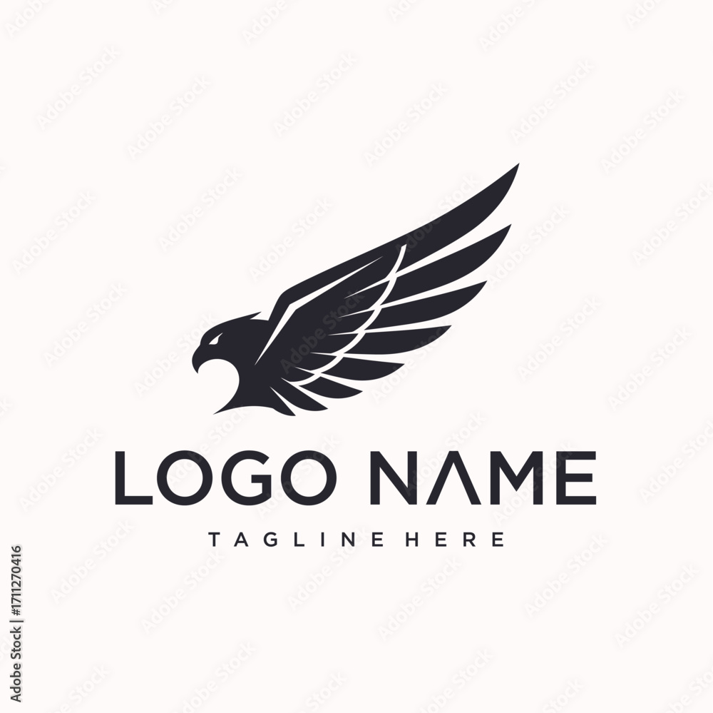 Fototapeta premium vector eagle wing logo design. creative logo