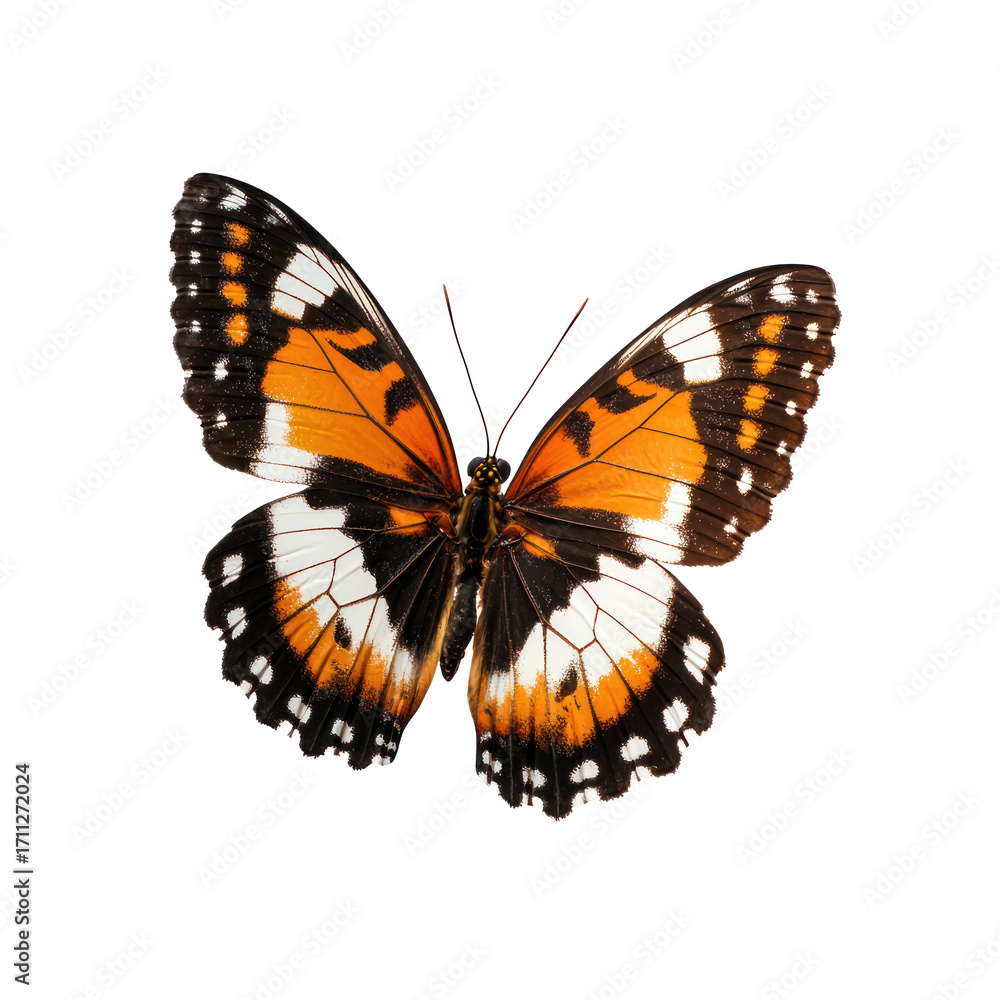 Obraz premium Butterfly gliding Moves smoothly through the air with minimal wing movement. full length isolate on transparent background