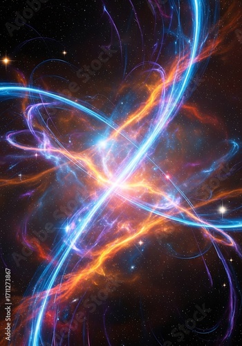 Abstract Energy Flowing Through Space.