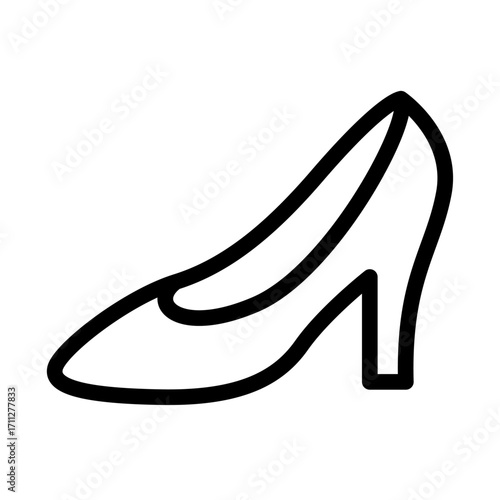 Glass Slipper Line Icon of Fairytales Icon Set
