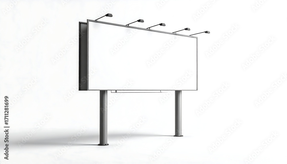 Obraz premium Blank billboard against white background