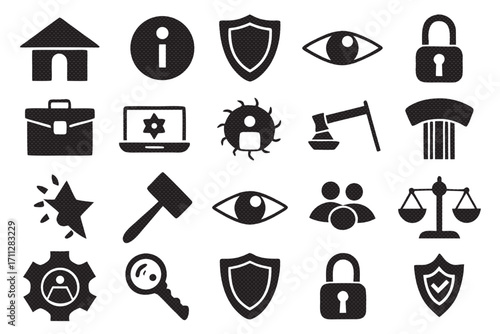 Law and security icons