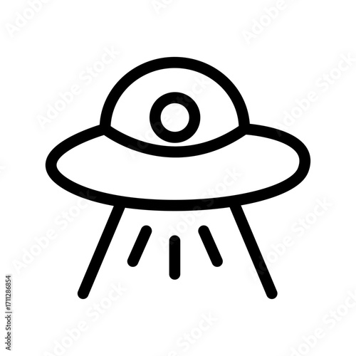 Science Fiction Line Icon of Film Genres Icon Set