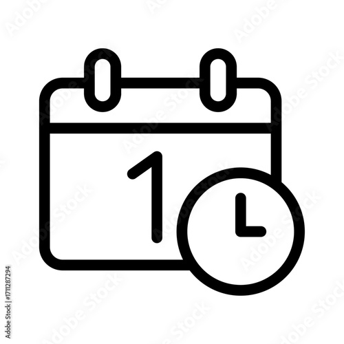Event Calenda Line Icon of News & Current Events Icon Set