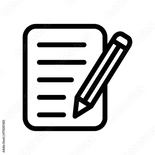 News Article Writing Line Icon of Editorials Icon Set
