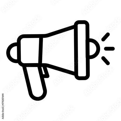 Public Announcement Line Icon of Editorials Icon Set