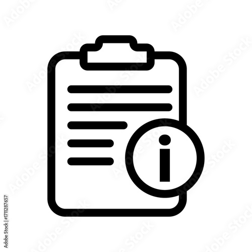 Information Report Line Icon of Editorials Icon Set
