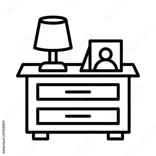 bedside table icon