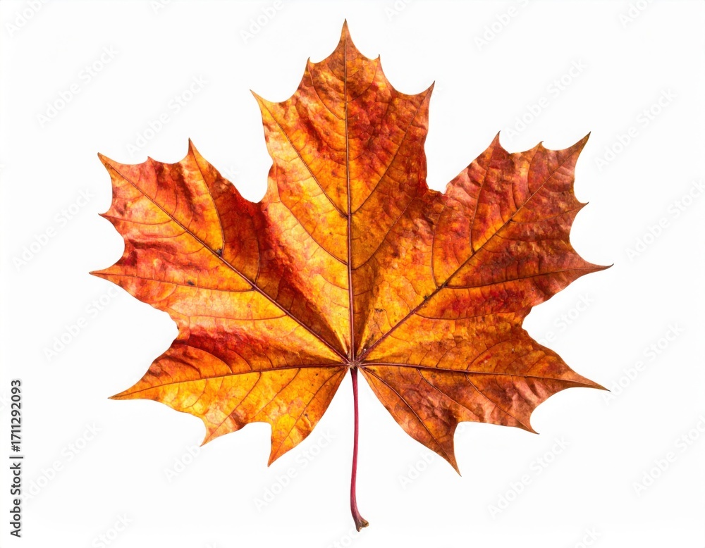 Fototapeta premium High Resolution Isolated Autumn Dry Maple Leaf