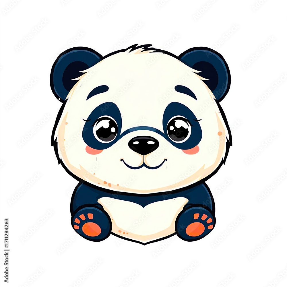 Fototapeta premium Silhouette Vector Style Minimal Panda Logo Design – Cute and Modern Graphic Template for Wildlife Conservation, Eco-Friendly Brands, Zoos, Children's Products, Animal Projects, and Professional Busine