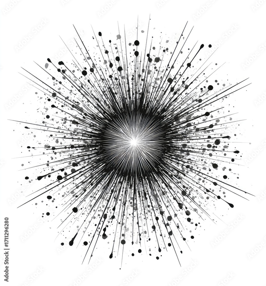 Obraz premium Abstract radial burst design