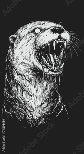 A Ghastly Graphic Otter with Viscous Tendrils.