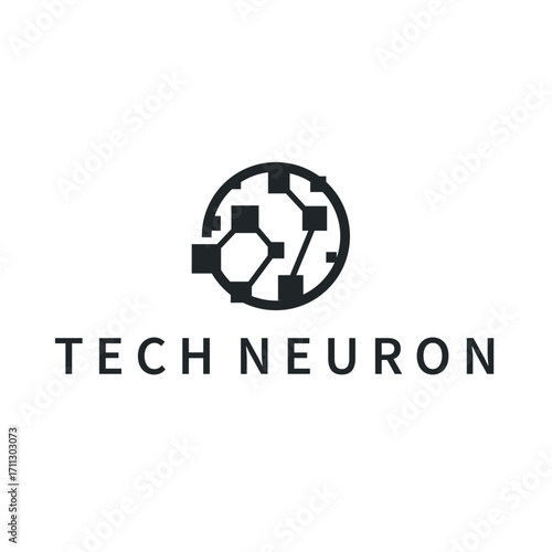 Free Download Neuron Logo, Neuron Nerve or Seaweed Vector Abstract Molecule Design, Template Illustration - GFXLoad