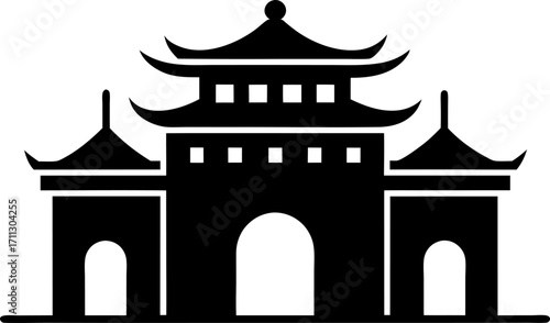 Simple Hue Vietnam Silhouette Vector Illustration