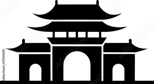 Vietnamese City of Hue Skyline Icon