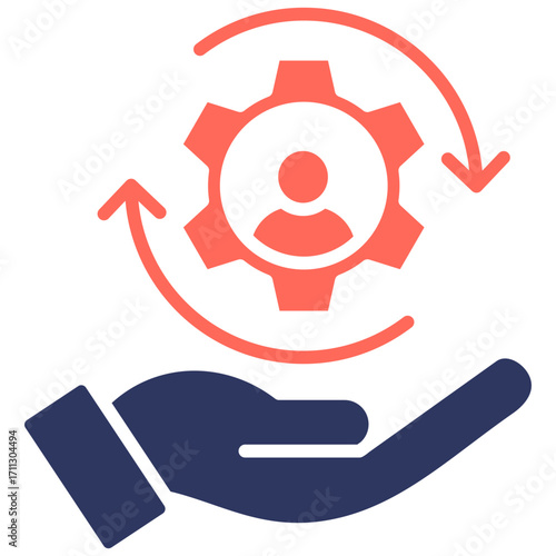 Change Management glyph color icon