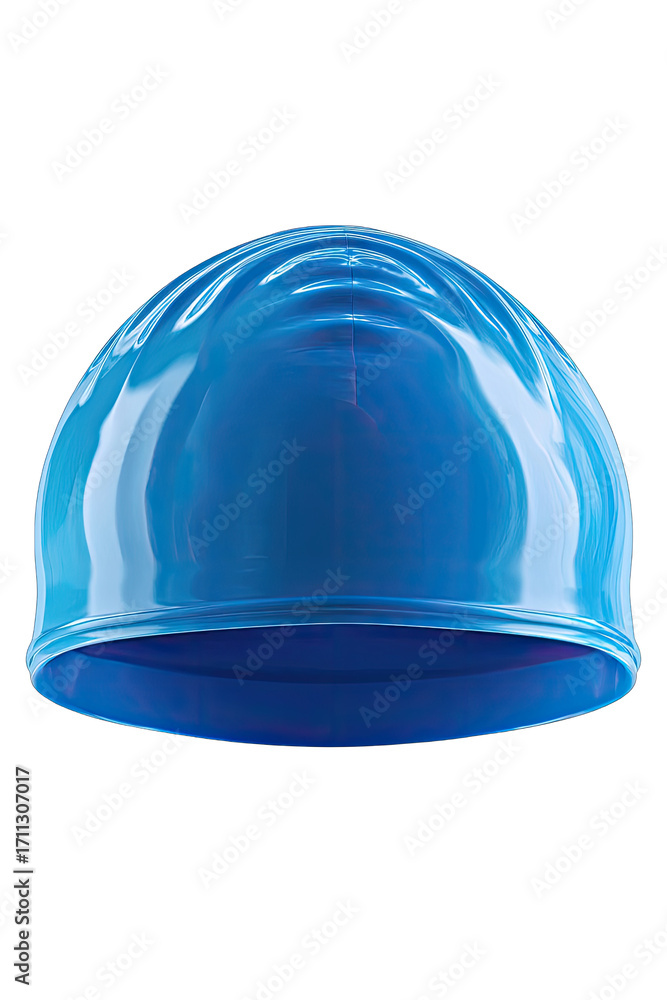 Fototapeta premium A vibrant blue swim cap