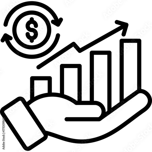 Increase Sales line icon