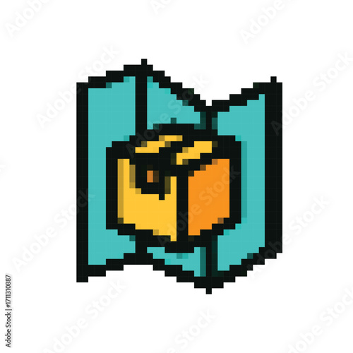 A Pixel Art Delivery Map