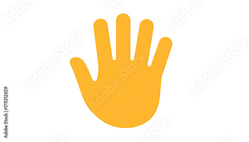 Simple, orange hand graphic
