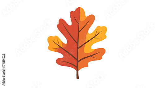 Autumnal oak leaf graphic
